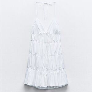 Zara White Sleeveless Dress
